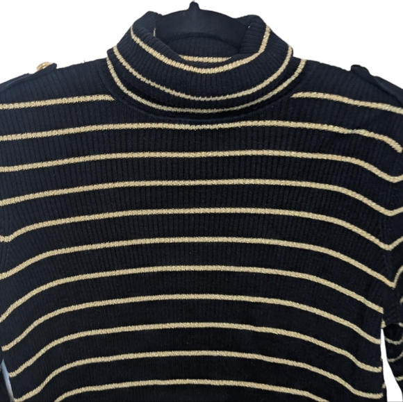 Lauren Ralph Lauren Petite Women's Striped Turtleneck Sweater 🧶 - Picture 5 of 9